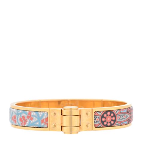 hermes enamel printed narrow cachemire fleuri hinged bracelet s surnaturel|ERMES Enamel Printed Wide Cachemire Fleuri Hinged Bracelet .